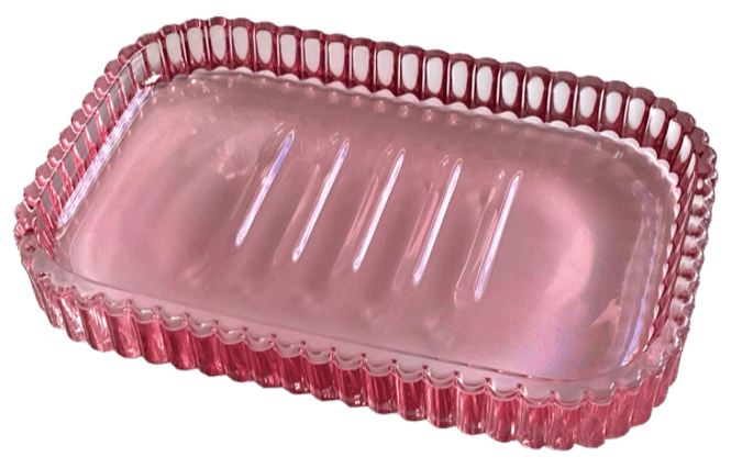 Hovedbilde Såpeskål Glass Rosa