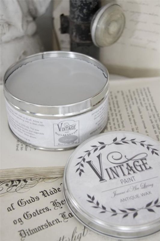 Vintage voks - lys grå - 300 ml