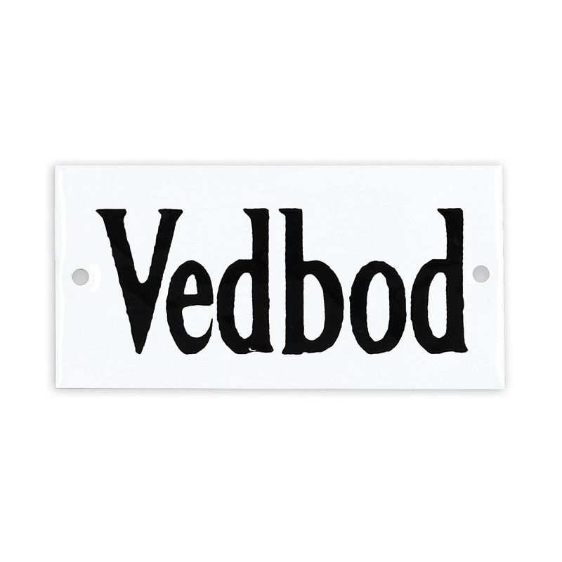Skilt Vedbod